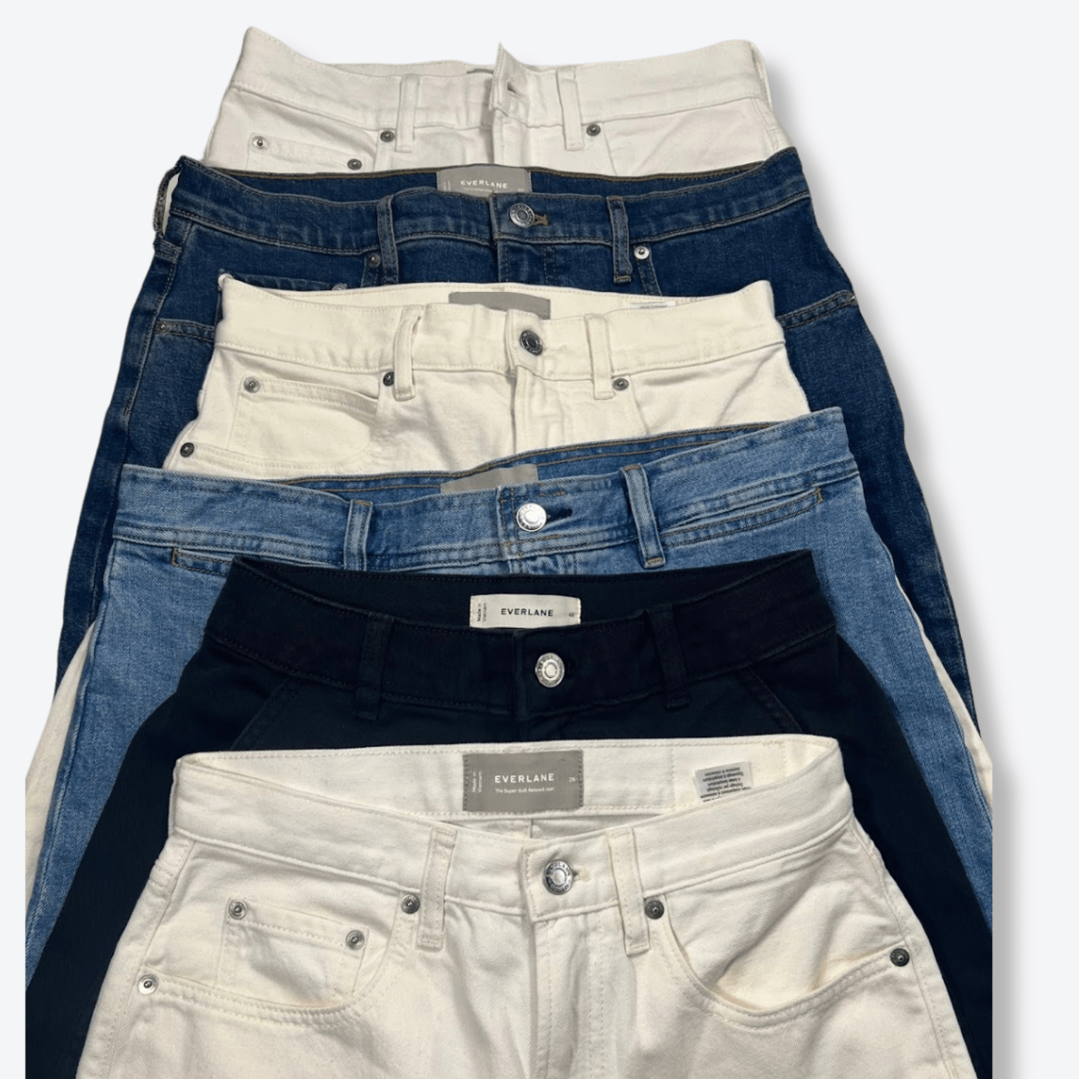 Everlane Denim Women's & Men's Clothing NWT/NWOT Returns Wholesale - Boutique by the Box Wholesale for Resellers