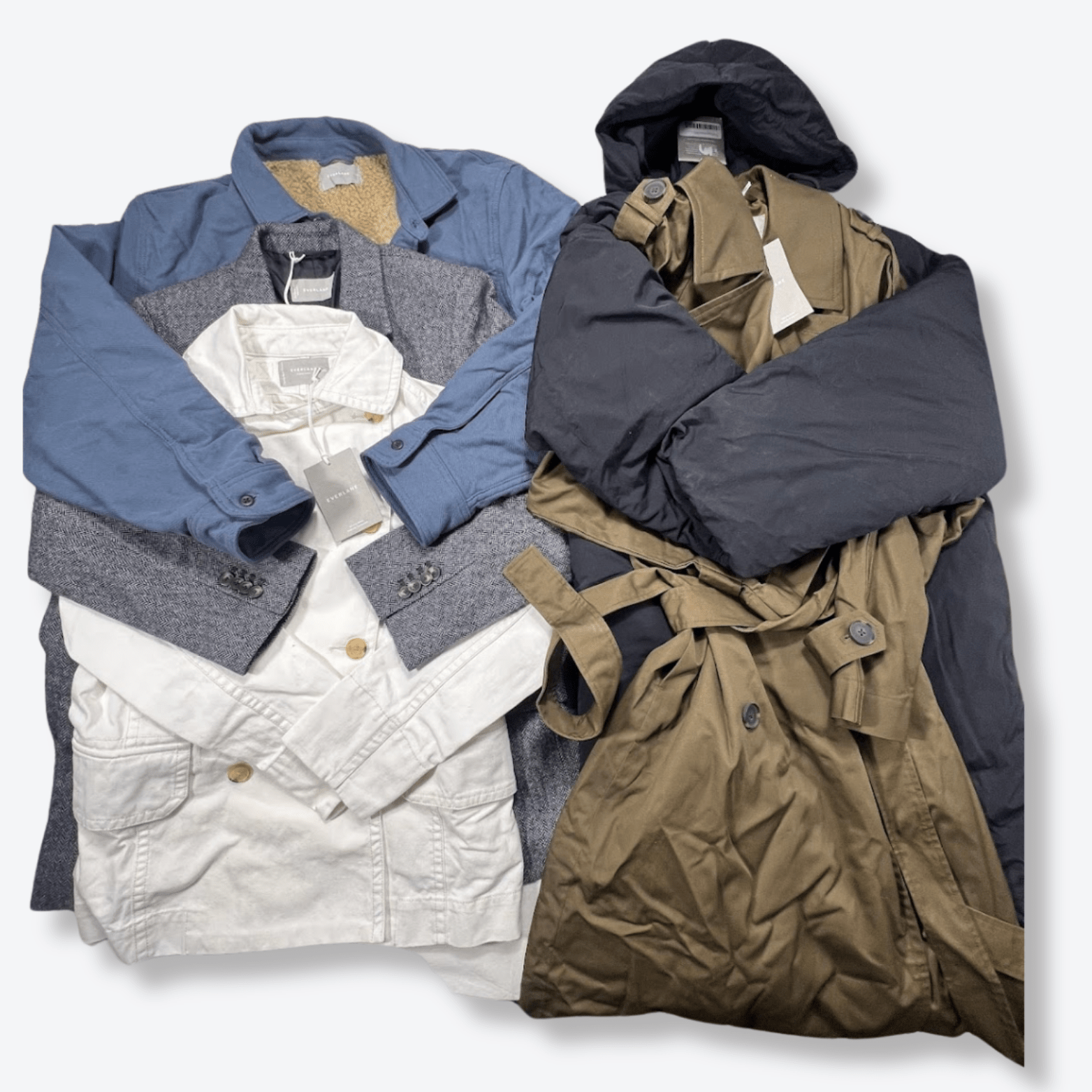 Everlane Outerwear Women's & Men's Clothing NWT/NWOT Returns Wholesale - Boutique by the Box Wholesale for Resellers