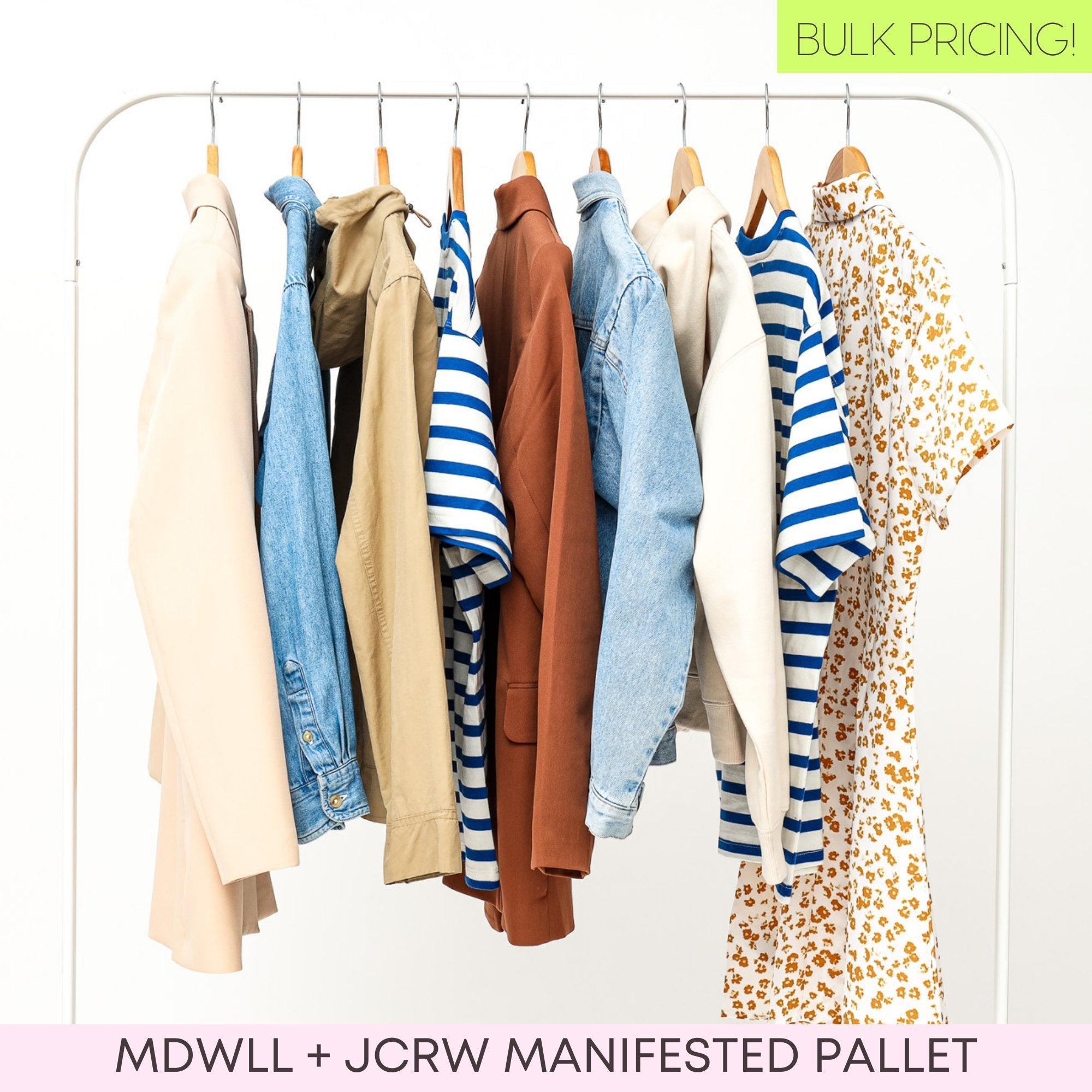 MDWLL + JCRW Assorted New / Returns Manifested Lot - 208 Units - Boutique by the Box Wholesale for Resellers