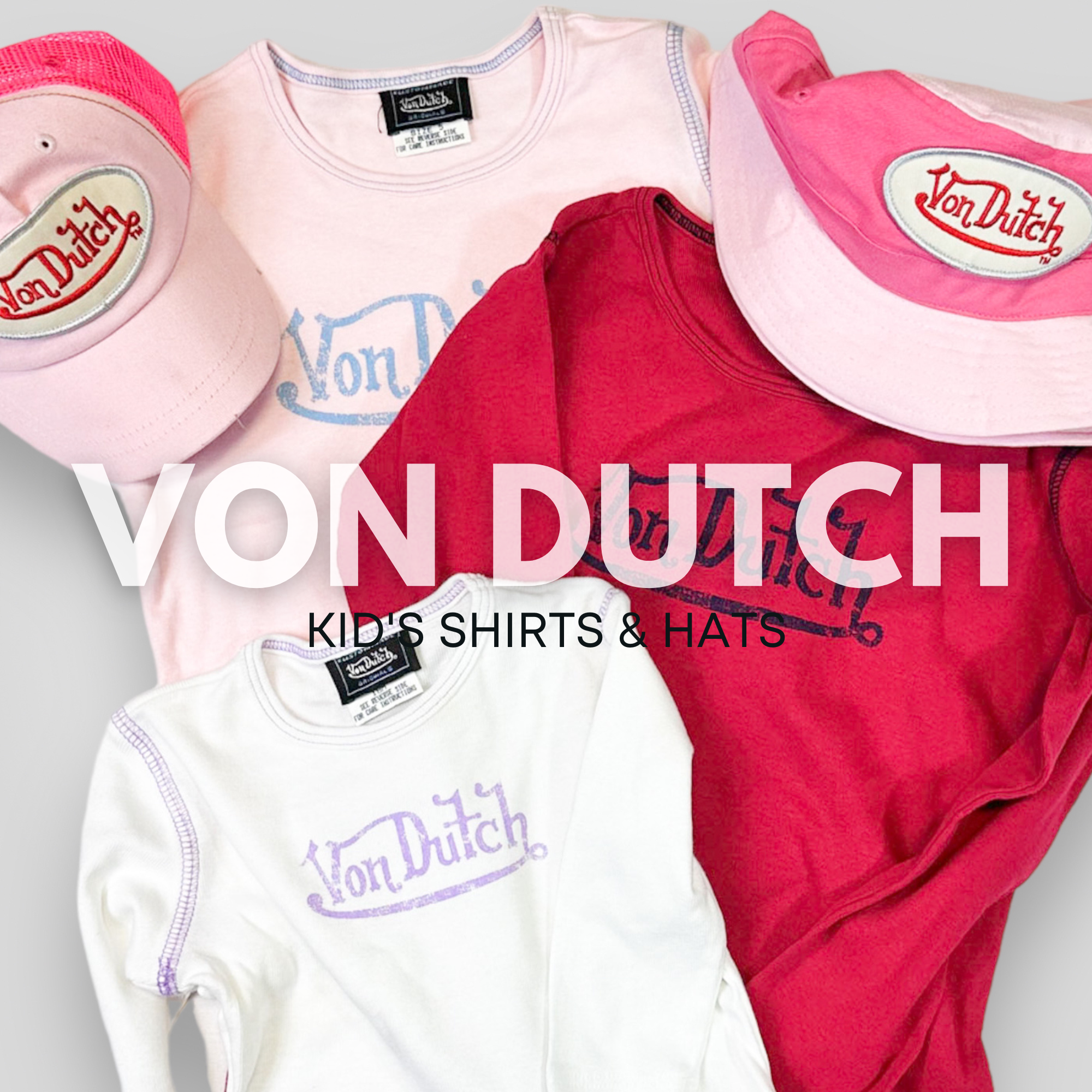 Von Dutch Shirts & Hats Children's NWOT Wholesale Boutique By The Box Liquidation Wholesale Clothing Mystery Boxes