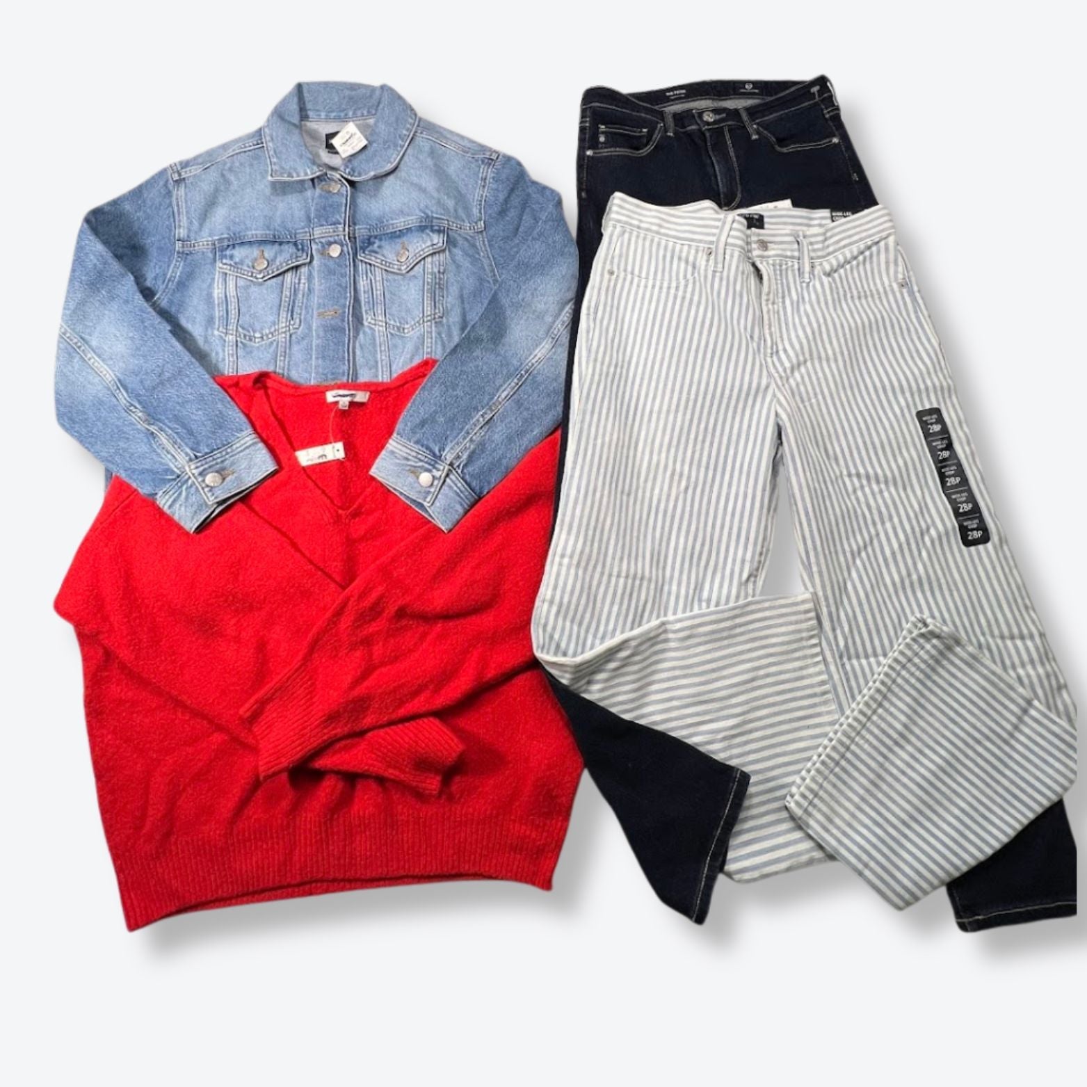 Fall & Winter Essentials: Denim, Outerwear & Sweaters Women's New/Returns Bulk Clothing - Boutique by the Box Wholesale for Resellers